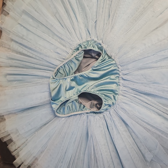 Sky Blue Proffessional Ballet Tutu Dress With Lace & Rhinestones Size S Adult - Picture 5 of 13